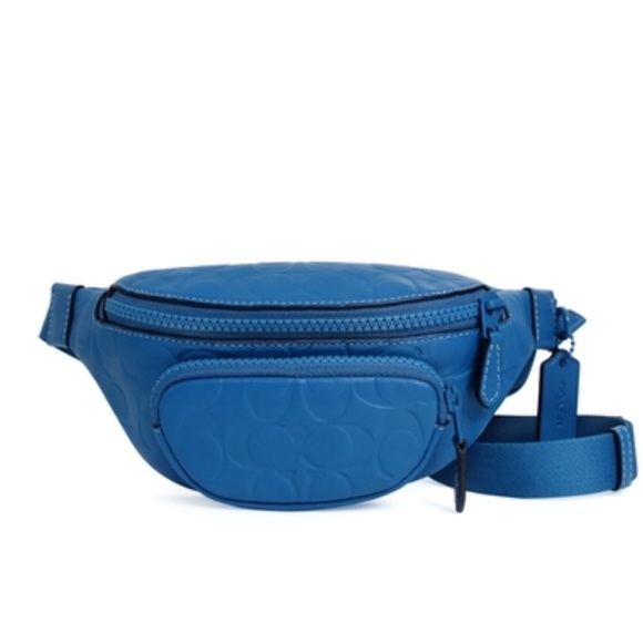 Coach Blue Belt Bag with Sleek Crescent Design - Picture 1 of 13